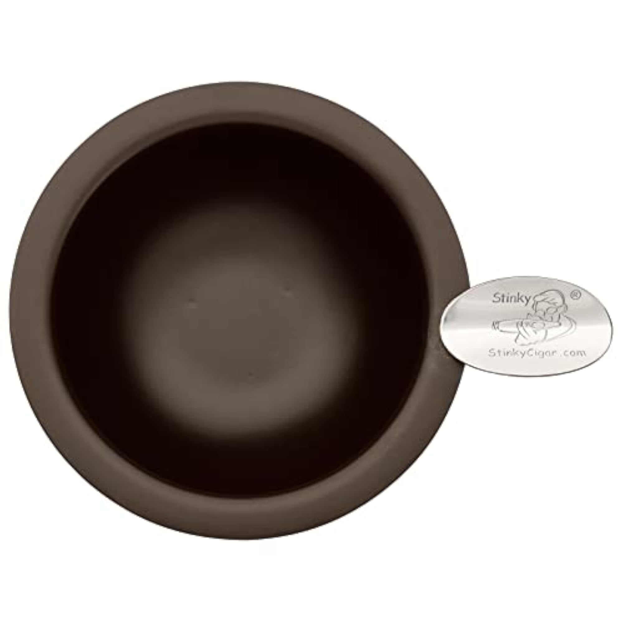 Personal Size Round Cigar Ashtray, Brown